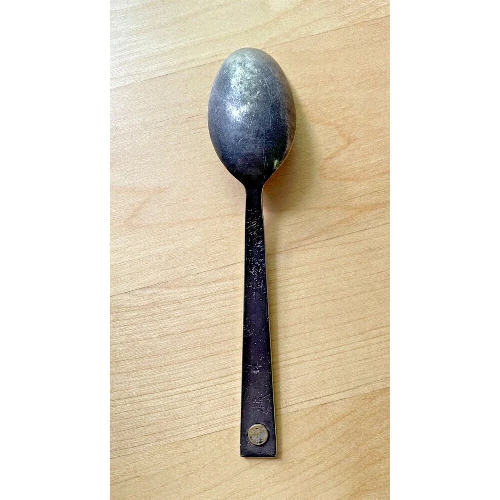 Restoration Hardware Hammered Steel Rivet SPOON Jefferson Mack Rare